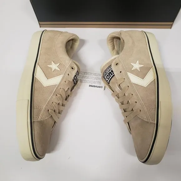 Converse Pro Leather Vulc Low Top Unisex Shoes Suede Hamadan Ivory NIB 9M/10.5W