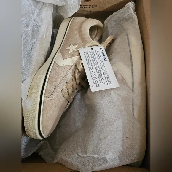 Converse Pro Leather Vulc Low Top Unisex Shoes Suede Hamadan Ivory NIB 9M/10.5W