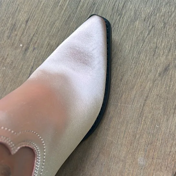 COPY - Jeffrey Campbell Pink Satin Cowboy Boots 7