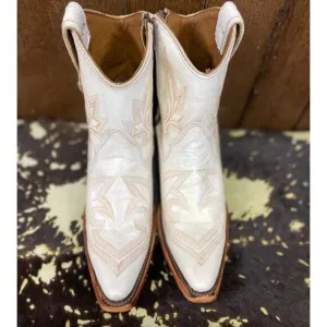 Corral Boots Womens Pearl Embroidery &amp; Zipper Ankle Boots Size US 10.5