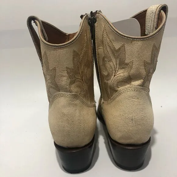 Corral Boots Womens Pearl Embroidery &amp; Zipper Ankle Boots Size US 10.5