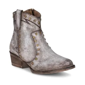 Corral Metallic Studded Distressed Leather Ankle Boots Multicolor  Size 8.5 M