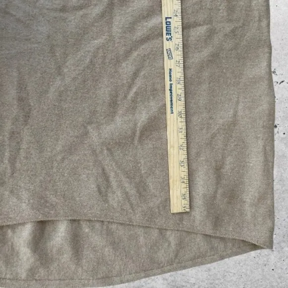 COS‎ T-Shirt Sweater Dress Oversized Fit High-Low Hem Merino Wool Beige W EUR S