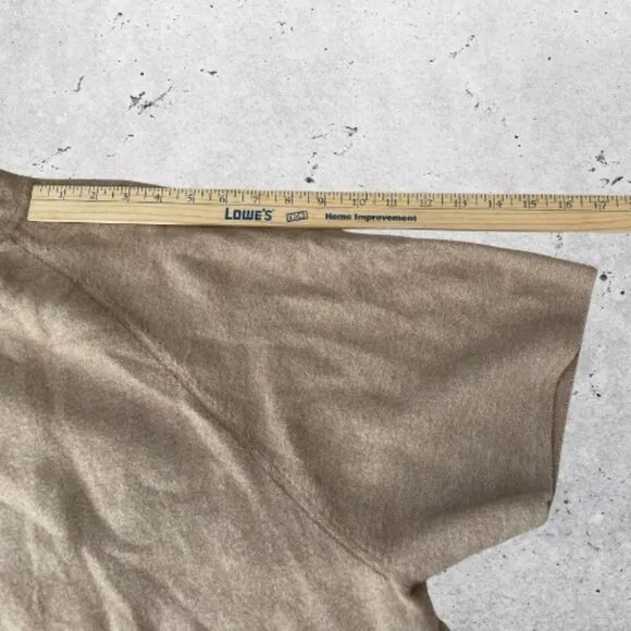 COS‎ T-Shirt Sweater Dress Oversized Fit High-Low Hem Merino Wool Beige W EUR S