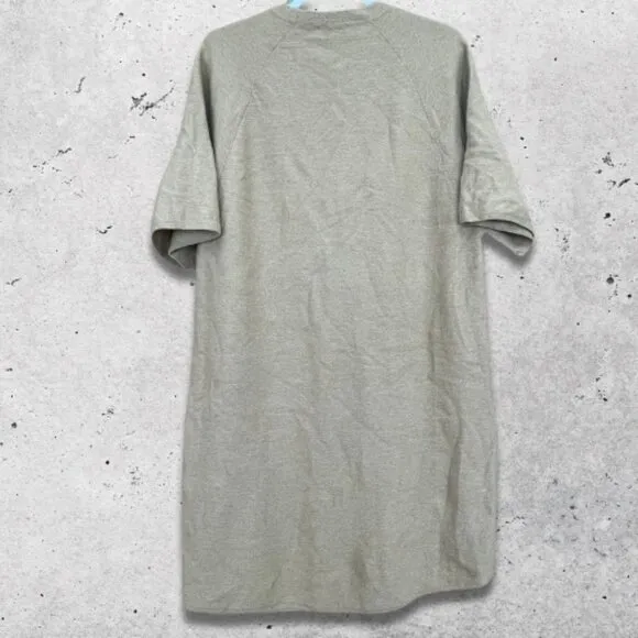 COS‎ T-Shirt Sweater Dress Oversized Fit High-Low Hem Merino Wool Beige W EUR S