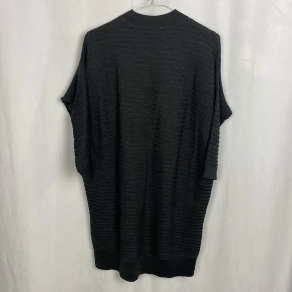 COS Womens Wool Knit Round Neck Long Sleeve Pullover Sweater Dress Gray - XS