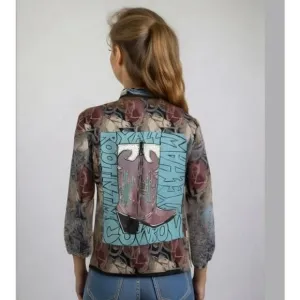 Country Cowgirl Tapestry Jacket Size 3XL Custom Hand Painted Boots NWT
