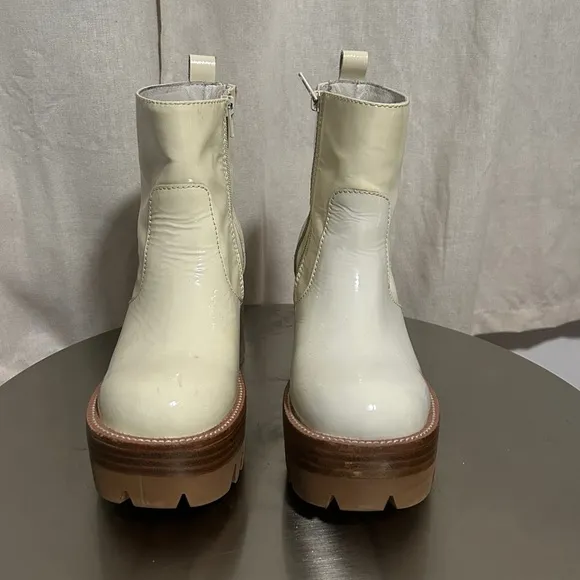 Cream Ankle Boots