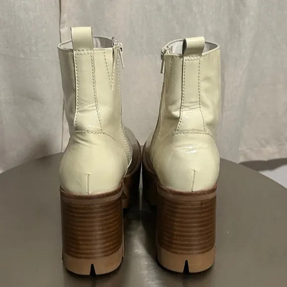 Cream Ankle Boots