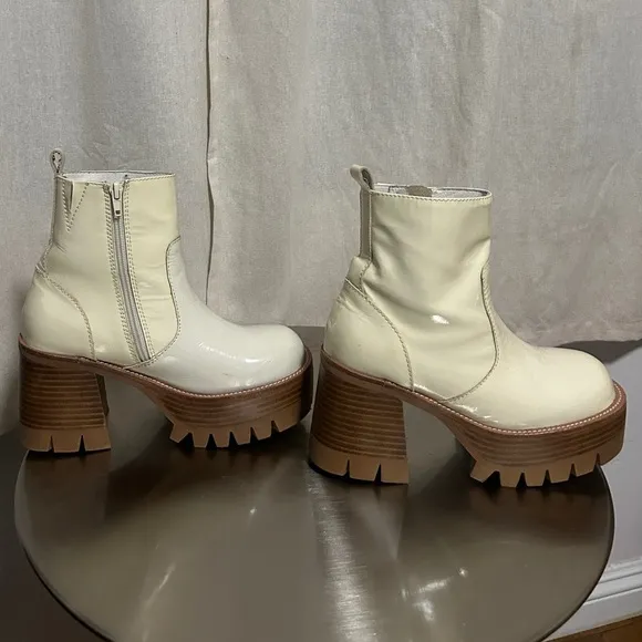 Cream Ankle Boots