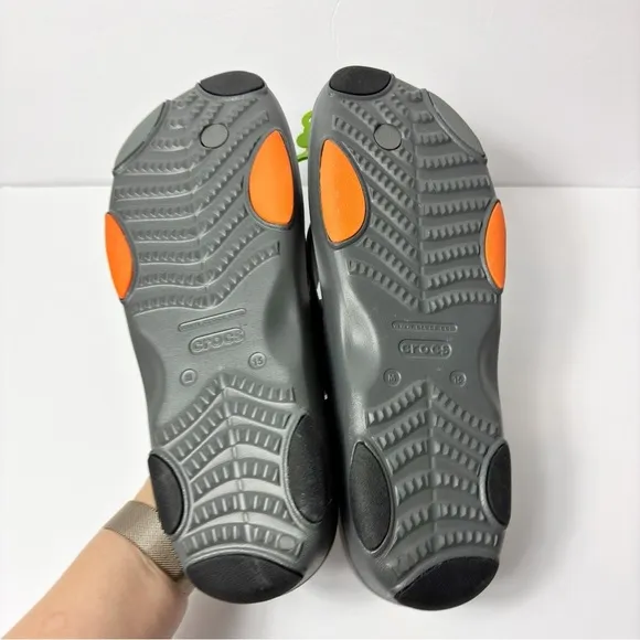 CROCS ICONIC COMFORT CLASSIC ALL-TERRAIN FLIP GREY SANDALS SIZE US 15 NEW
