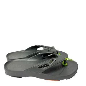 CROCS ICONIC COMFORT CLASSIC ALL-TERRAIN FLIP GREY SANDALS SIZE US 15 NEW