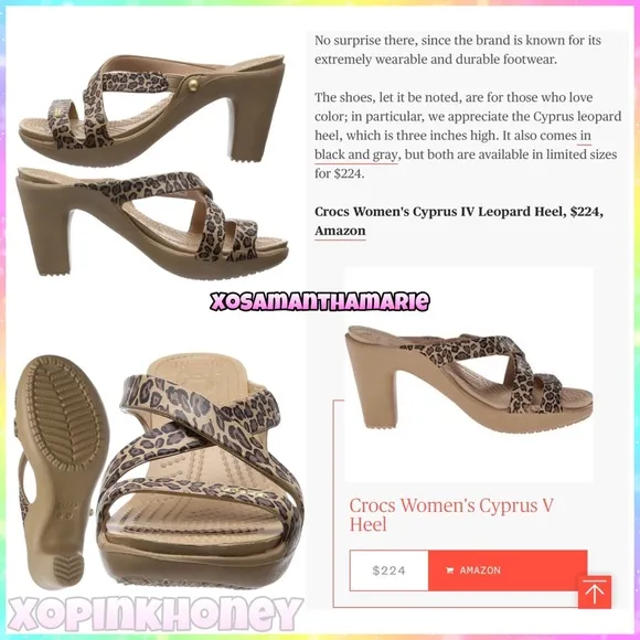 Crocs Leopard Heels ✨