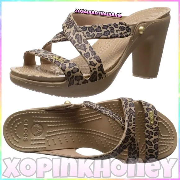 Crocs Leopard Heels ✨
