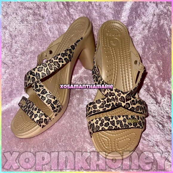 Crocs Leopard Heels ✨