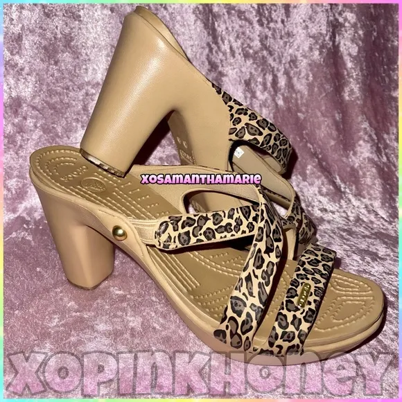 Crocs Leopard Heels ✨