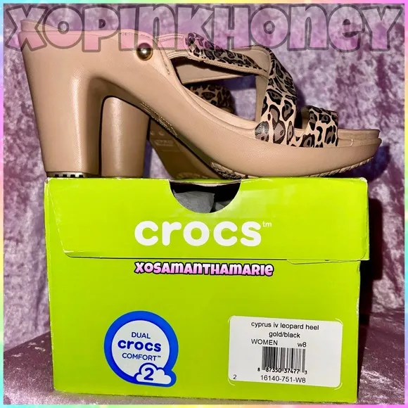 Crocs Leopard Heels ✨
