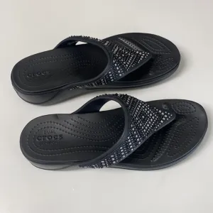 Crocs Monterey Shimmer Wedge Flip Sandals