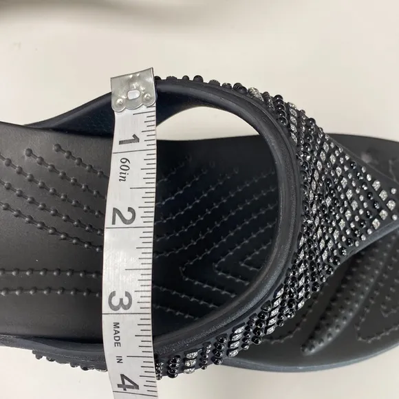 Crocs Monterey Shimmer Wedge Flip Sandals