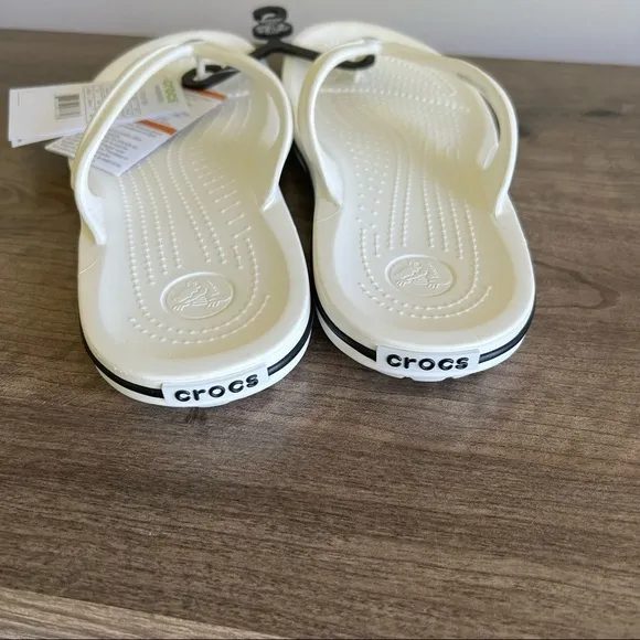 Crocs Unisex Crocband Flip White Sandal Size 9 or 7 #B34105
