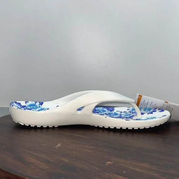 Crocs Women's 6 Kadee II Printed Seasonal Floral Graphic Flip Flop Sandal 206097