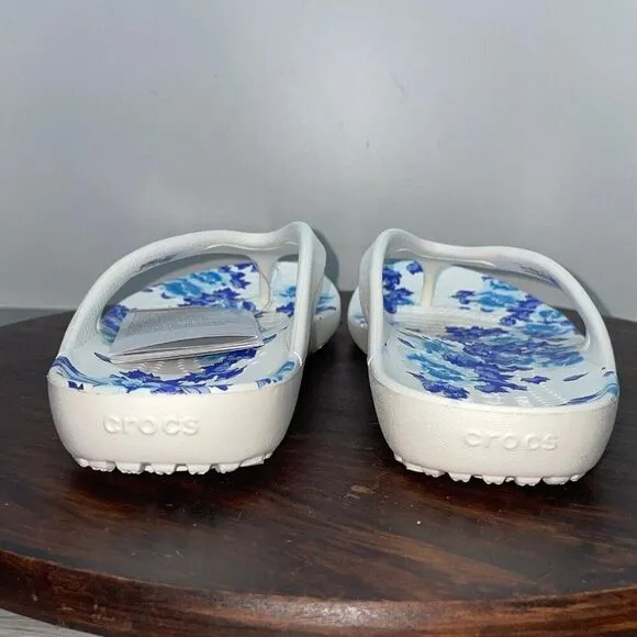 Crocs Women's 6 Kadee II Printed Seasonal Floral Graphic Flip Flop Sandal 206097