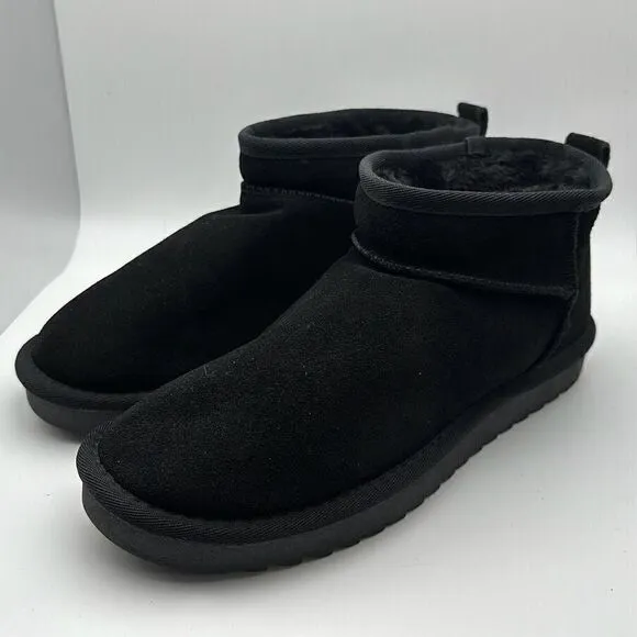 CUSHIONAIRE Women's pull on boot 8 WIDE BLACK