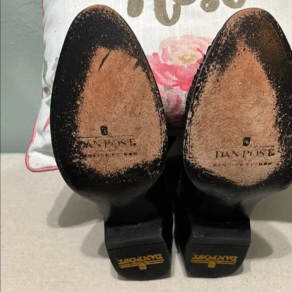Dan Post Black Cowboy Boots Exotic Leather
