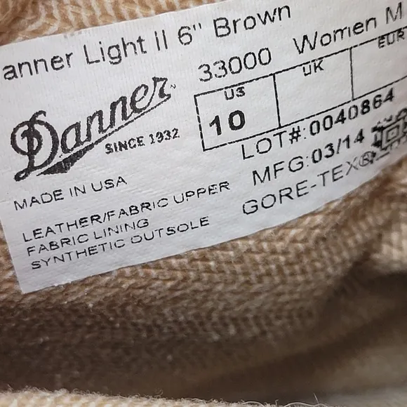 Danner Light II 6 Women's Work Boots Size 10 Waterproof Brown 33000 Projet Shoes