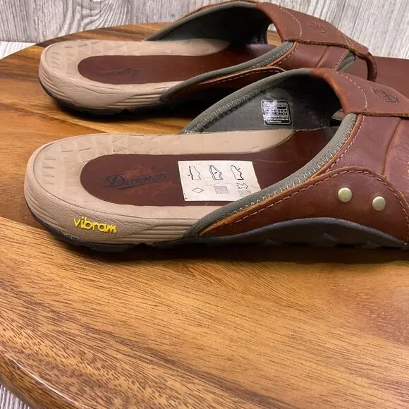 Danner Men's Size 11 Barley Brown Leather Lost Coast Sandals Flip Flops Slides