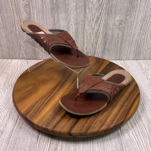 Danner Men's Size 11 Barley Brown Leather Lost Coast Sandals Flip Flops Slides