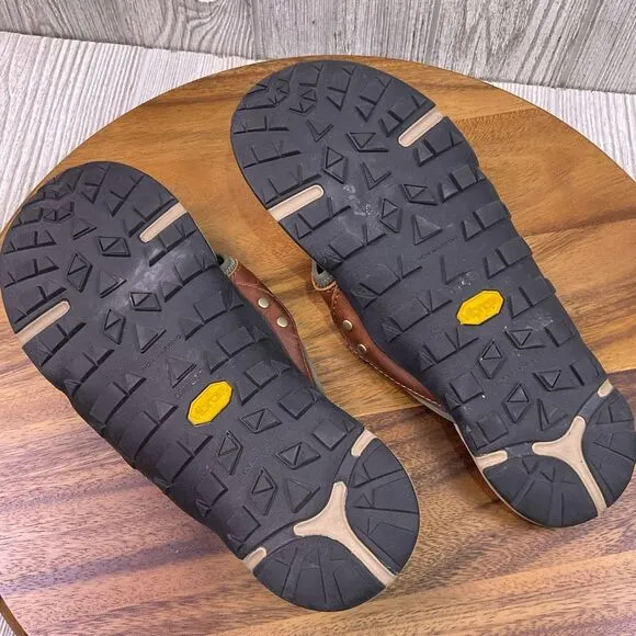 Danner Men's Size 11 Barley Brown Leather Lost Coast Sandals Flip Flops Slides
