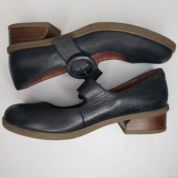 Dansko Mary Jane Brandy Shoes Black Leather Waterproof Womens Size EU 40 US 10