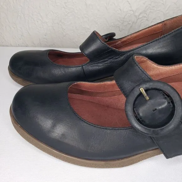 Dansko Mary Jane Brandy Shoes Black Leather Waterproof Womens Size EU 40 US 10