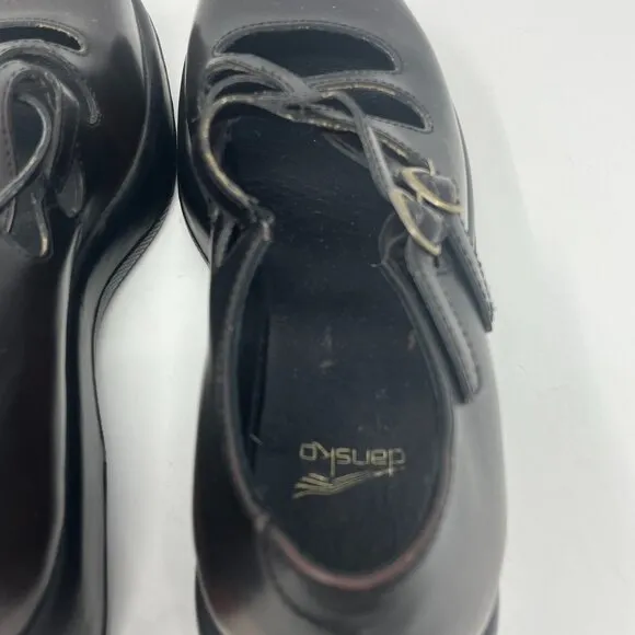 Dansko Myla shoes dark brown strappy 41
