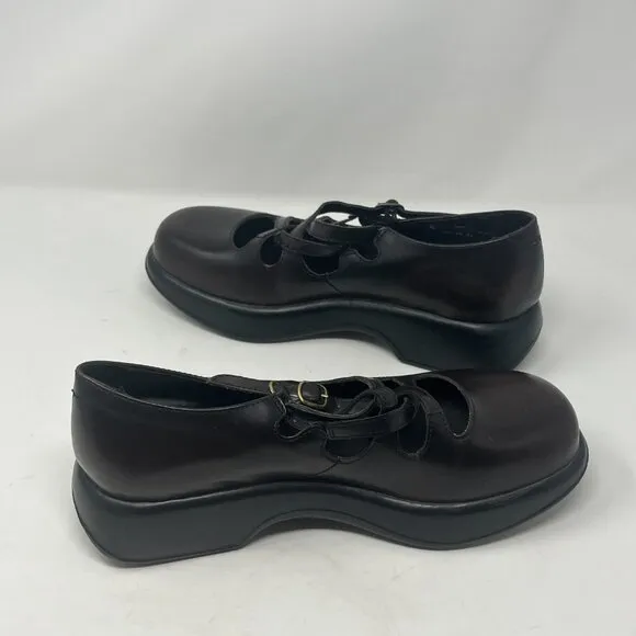 Dansko Myla shoes dark brown strappy 41