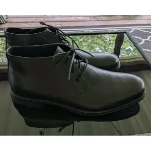 DEER STAGS Chukka Boots Men's Sz 12 M Waterproof Memory Foam Black Leather NEW