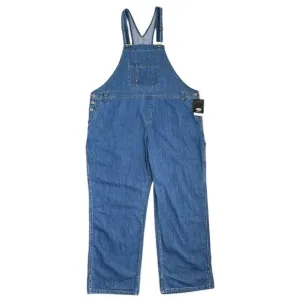 Dickies Women 2XL XXL Bib Overalls Blue Jean Denim Workwear Utility Medium Wash