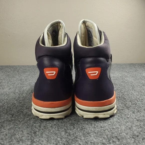Diesel Im Pression Purple Strap Sneakers Mens 9.5 Rare Y2K High Tops Archive