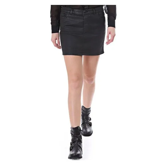 Diesel Mode Ne Jogg Jean Waxed Effect Skirt