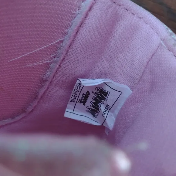 Disney Jr. Minnie Pink Glittery Chelsea Boots with Minnie Faces Size 7