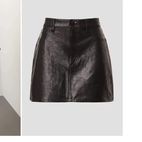DL1961 Leather Mini Skirt Alma 28