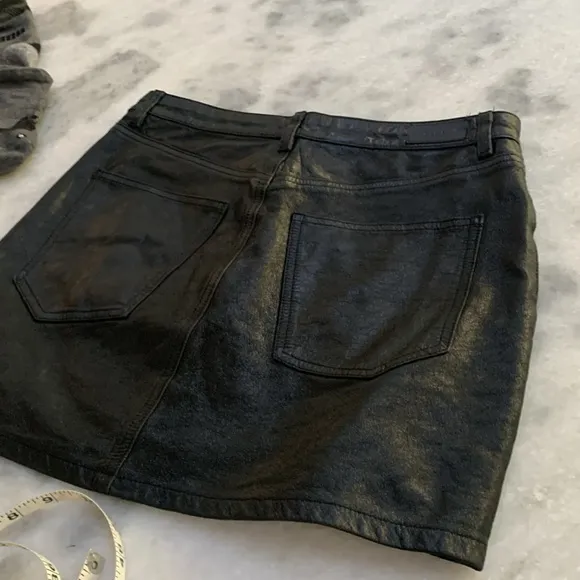 DL1961 Leather Mini Skirt Alma 28