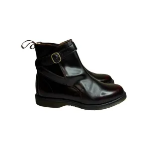 Doc Dr. Marten Womens Boots Teresa Ankle‎ Cherry Red Rub Leather Chunky Sz 9