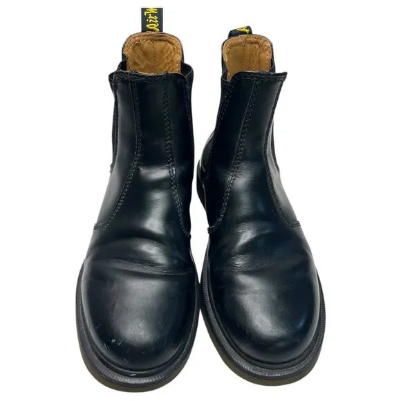 Doc Martens Boots Womens 6 Black Leather Chelsea AirWair Ankle Smooth 2976