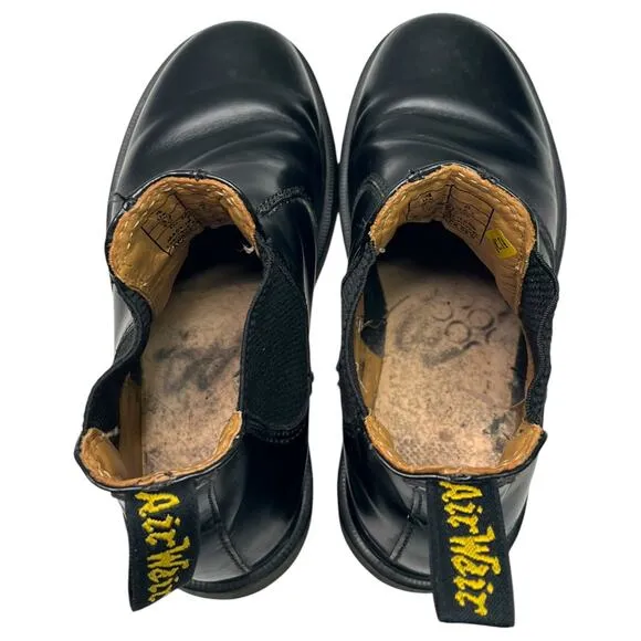 Doc Martens Boots Womens 6 Black Leather Chelsea AirWair Ankle Smooth 2976