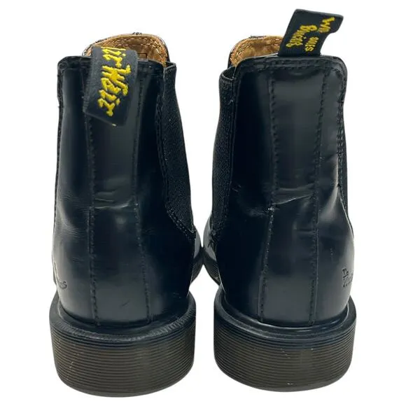 Doc Martens Boots Womens 6 Black Leather Chelsea AirWair Ankle Smooth 2976