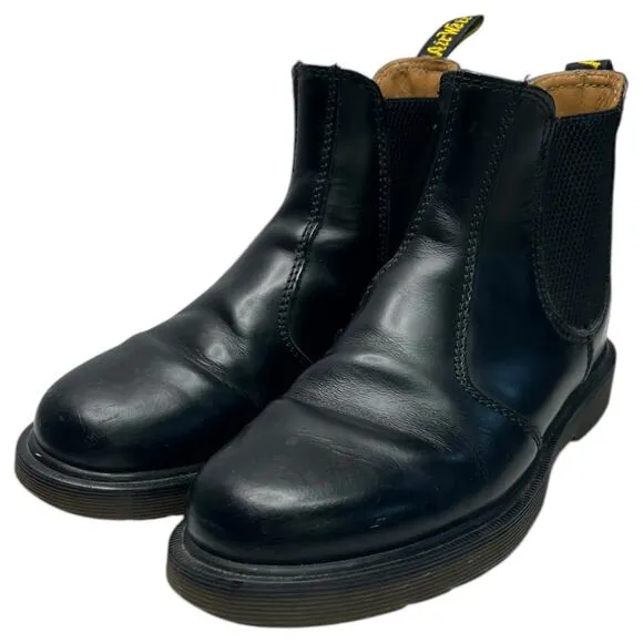 Doc Martens Boots Womens 6 Black Leather Chelsea AirWair Ankle Smooth 2976