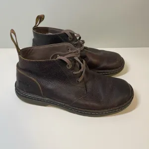 Doc Martens Industrial Mens Sussex Air Wair Brown Leather Ankle Boots Size 10