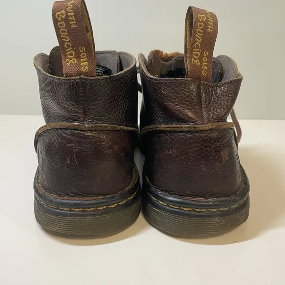Doc Martens Industrial Mens Sussex Air Wair Brown Leather Ankle Boots Size 10